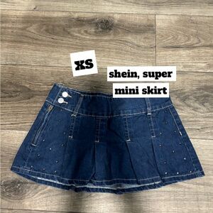 super mini denim skirt